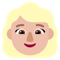 Woman- Medium-Light Skin Tone- Blond Hair emoji on Microsoft